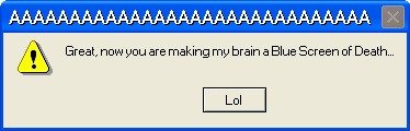 Great, now you are making my brain a Blue Screen of Death... Blank Meme Template