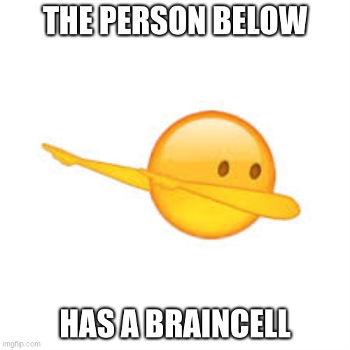 THE PERSON BELOW; HAS A BRAINCELL | made w/ Imgflip meme maker