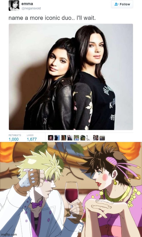 Yare Yare Daze | image tagged in name a more iconic duo,jojo's bizarre adventure,shitpost,why am i doing this | made w/ Imgflip meme maker