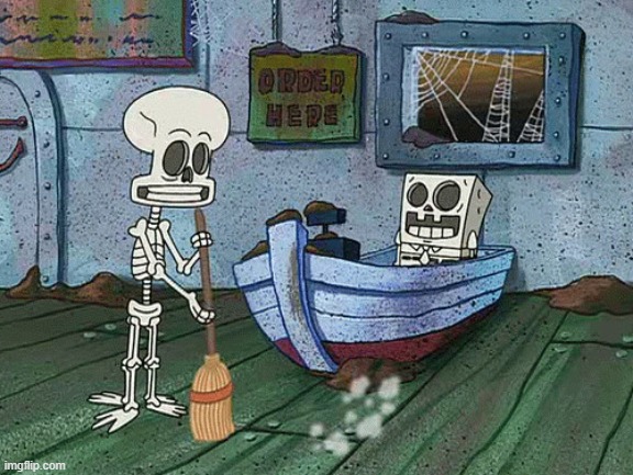SpongeBob one eternity later | image tagged in spongebob one eternity later | made w/ Imgflip meme maker