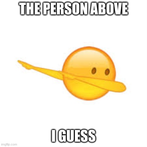 THE PERSON ABOVE; I GUESS | made w/ Imgflip meme maker