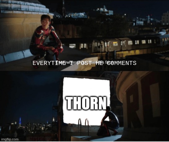 Every where I go I see his face | EVERYTIME I POST HE COMMENTS; THORN | image tagged in every where i go i see his face | made w/ Imgflip meme maker