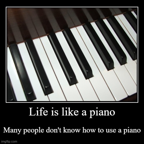 My Fav Instrument | image tagged in funny,demotivationals,piano | made w/ Imgflip demotivational maker