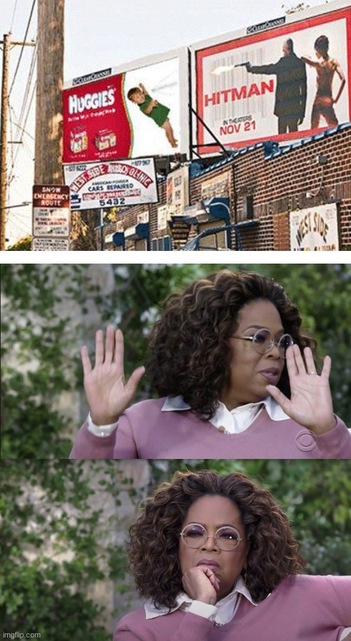 image tagged in blank white template,oprah disapproves but changes her mind,no more huggies | made w/ Imgflip meme maker