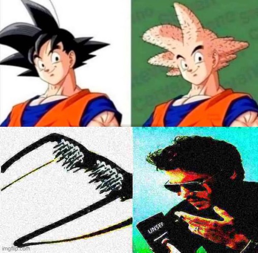 . | image tagged in goku can t unsee,unsee spike glasses deep-fried 1,goku,dragonball z,dragon ball z,dragonballz | made w/ Imgflip meme maker
