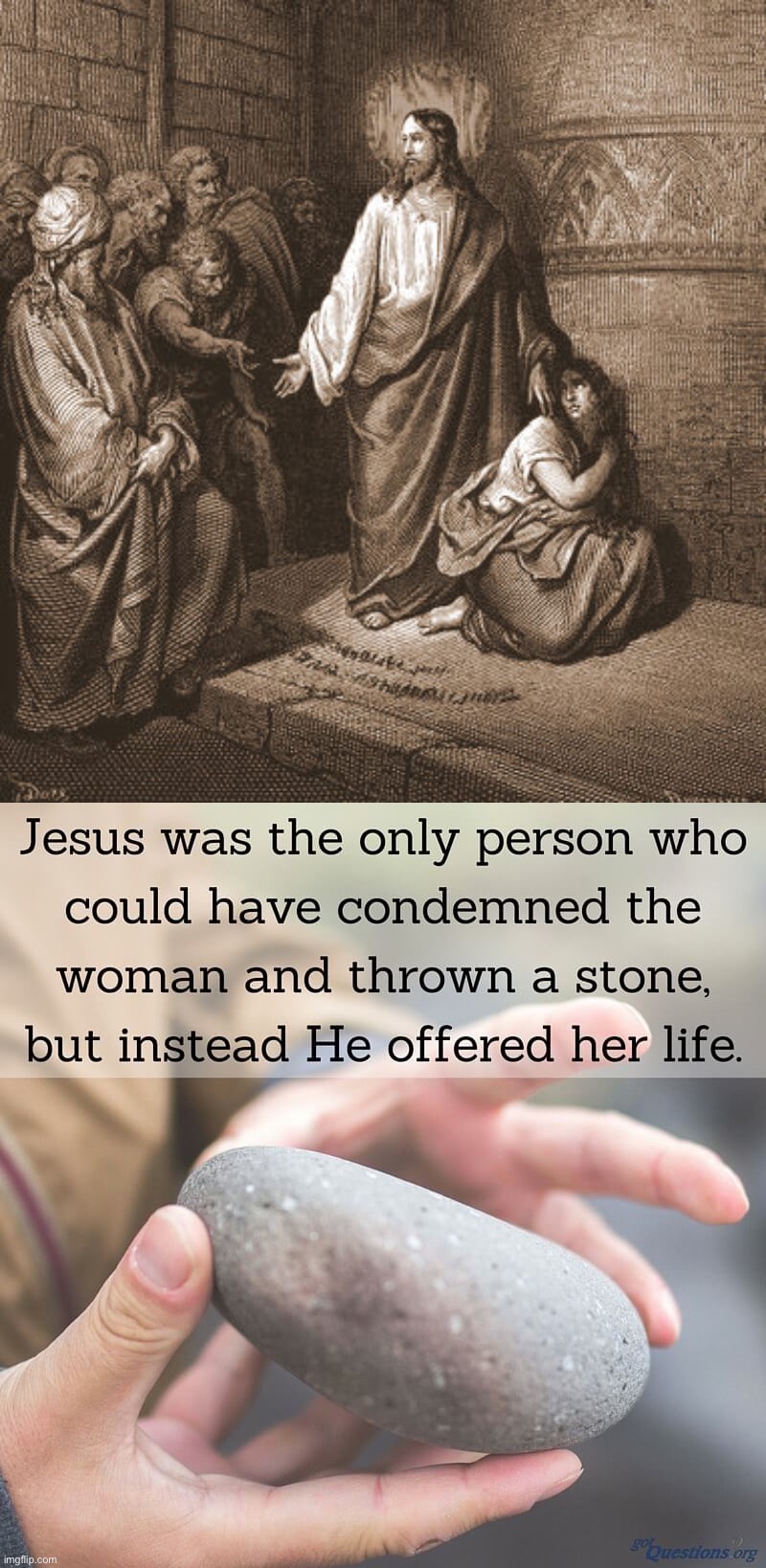 image tagged in let he who is without sin cast the first stone | made w/ Imgflip meme maker