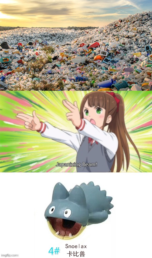Snoelax | image tagged in anime japanizing beam,garbage,anime | made w/ Imgflip meme maker