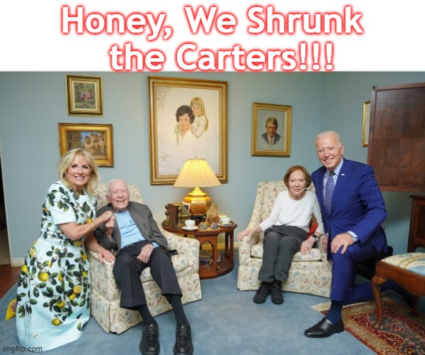 Honey, We Shrunk   the Carters!!! | image tagged in carters | made w/ Imgflip meme maker