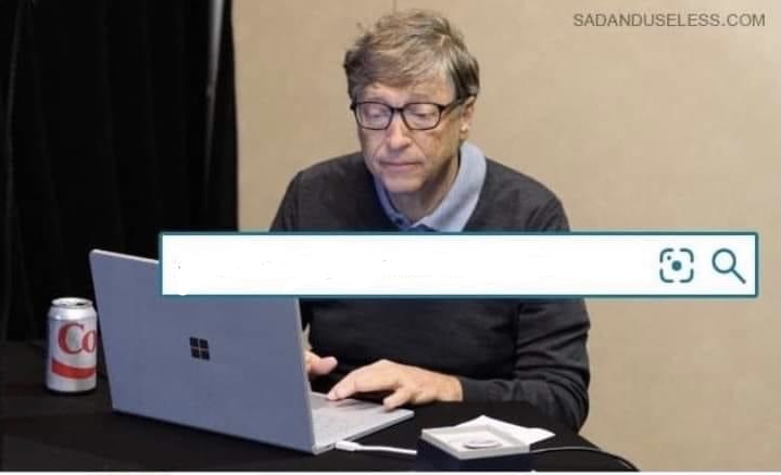 Bill Gates Typing Blank Meme Template