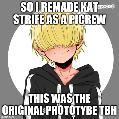 then i added the buster sword and one winged angel | SO I REMADE KAT STRIFE AS A PICREW; THIS WAS THE ORIGINAL PROTOTYBE TBH | made w/ Imgflip meme maker