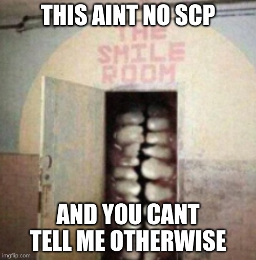 also rate this thing | THIS AINT NO SCP; AND YOU CANT TELL ME OTHERWISE | made w/ Imgflip meme maker