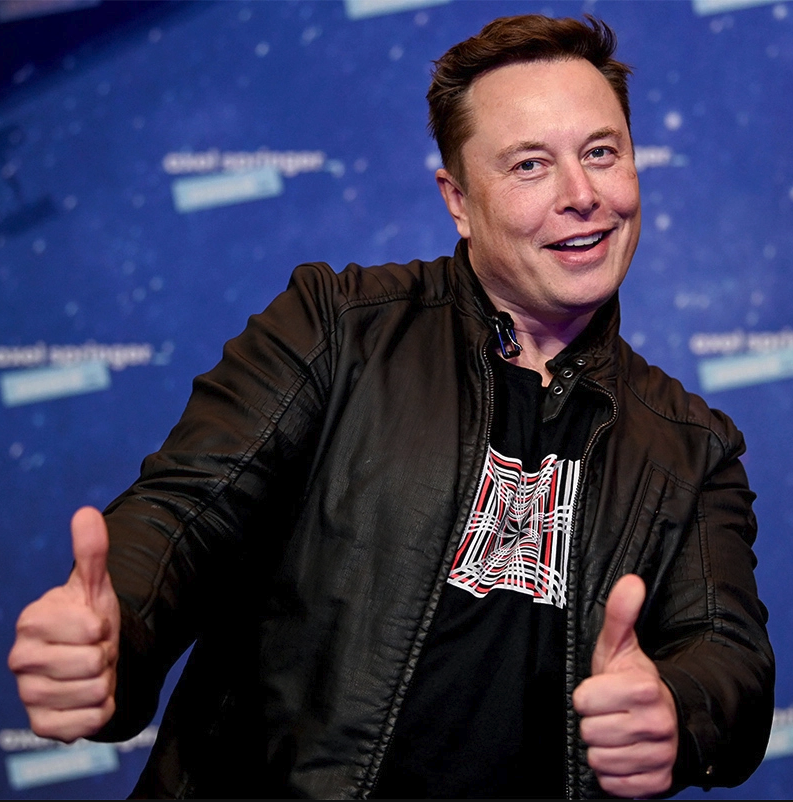 Elon Musk thumbs up Blank Meme Template