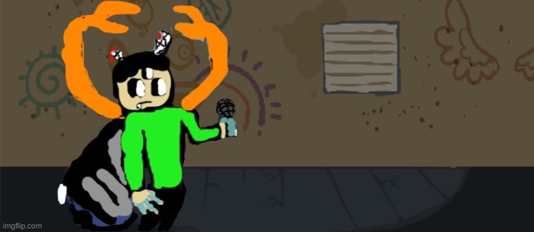 He lost a bit of his antennae fighting a demonic cat version of himself (give him a challenger to cheer him up} | made w/ Imgflip meme maker