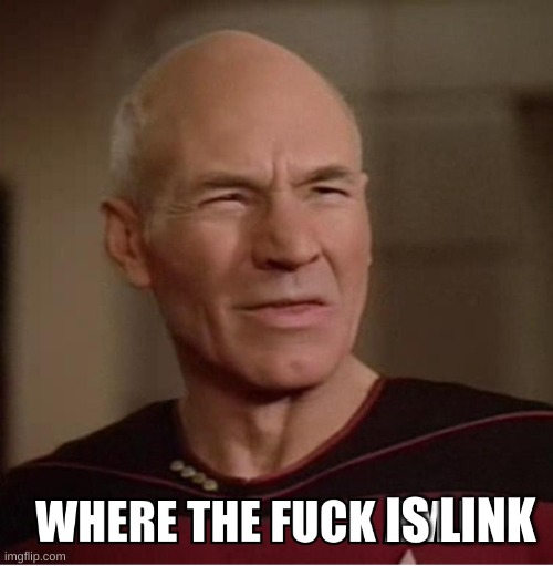 Star Trek where the fuck | IS LINK | image tagged in star trek where the fuck | made w/ Imgflip meme maker