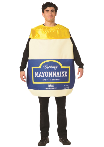 Mayo man Halloween costume transparent Blank Meme Template