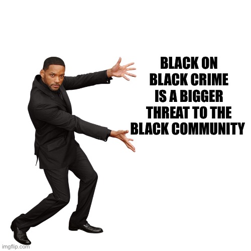 Will Smith | BLACK ON BLACK CRIME IS A BIGGER THREAT TO THE BLACK COMMUNITY | image tagged in will smith | made w/ Imgflip meme maker