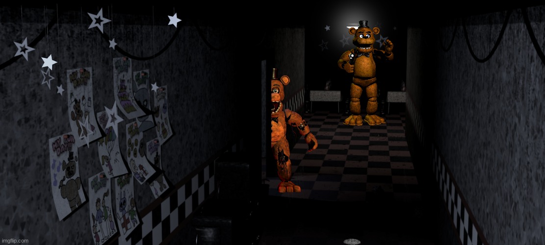 FNaF Foxy's Hallway | image tagged in fnaf foxy's hallway | made w/ Imgflip meme maker