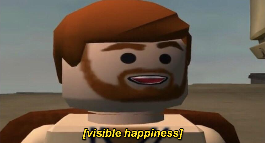 High Quality LEGO DEVE VISIBLE HAPPINESS Blank Meme Template