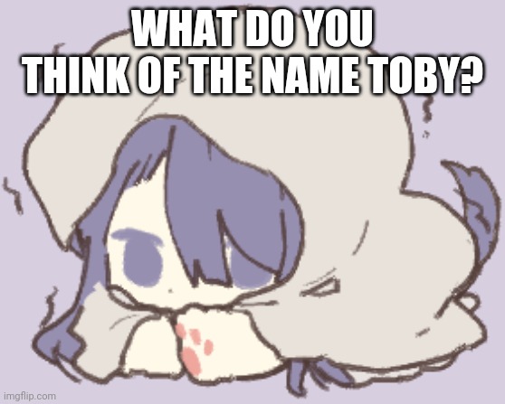 Toby | WHAT DO YOU THINK OF THE NAME TOBY? | image tagged in new oc still needs name | made w/ Imgflip meme maker