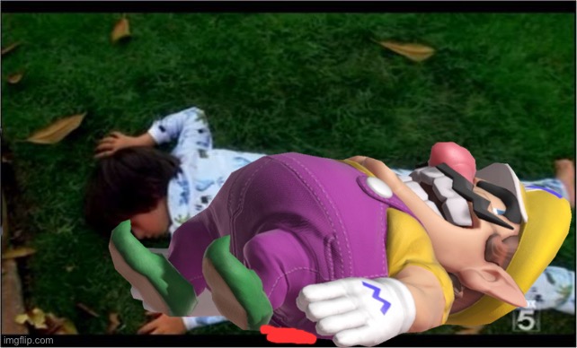 Wario freaking dies after he falls off a tree and lands on his butt too hard.mp3 | image tagged in memes,wario dies,dead wario,bloody butt,wario hurt | made w/ Imgflip meme maker
