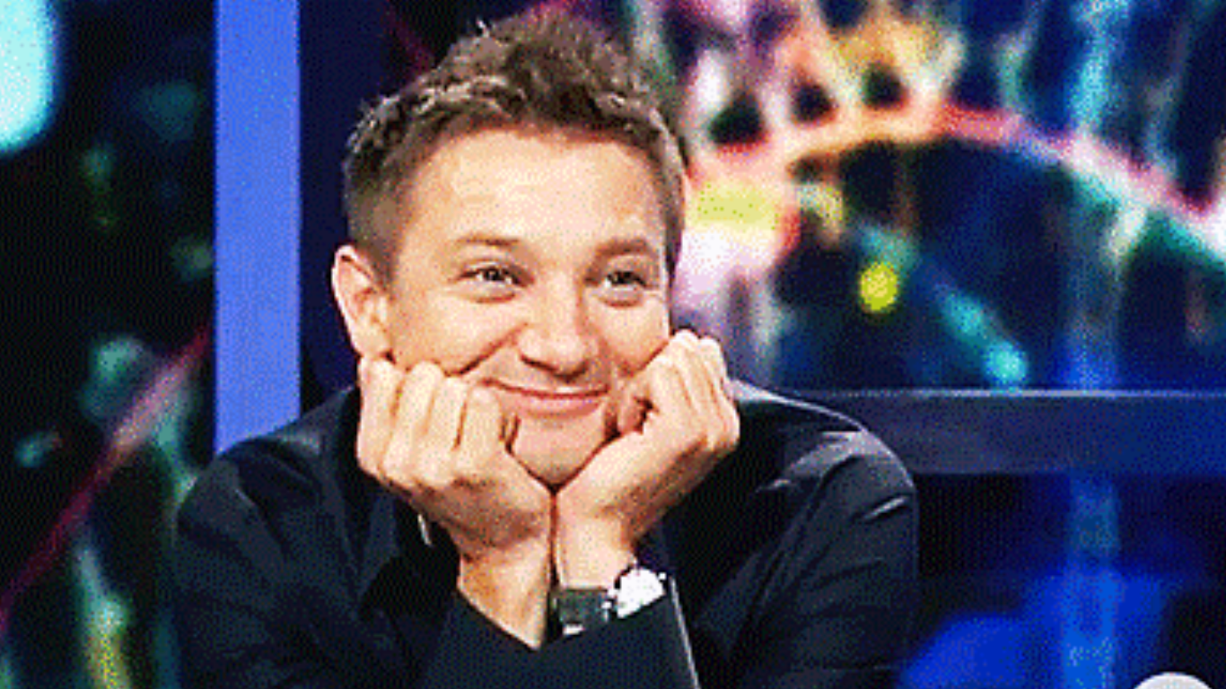 High Quality Jeremy Renner don't mind me just watchin Blank Meme Template