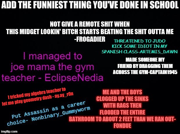 I probably wasn't allowed to join this lol | I tricked my algebra teacher to let me play geometry dash - ay.ay_r0n | image tagged in funny,memes | made w/ Imgflip meme maker