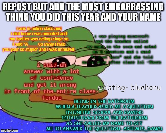 im sorry | i was in online class and i dint know i was unmuted and my brother was acting cringe so i said "A____ go away i hate you your so stupid" and i was unmuted. | made w/ Imgflip meme maker