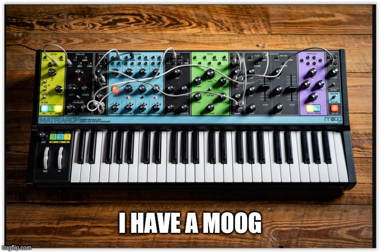 Moog Matriarch Synthesizer | I HAVE A MOOG | image tagged in moog matriarch synthesizer | made w/ Imgflip meme maker