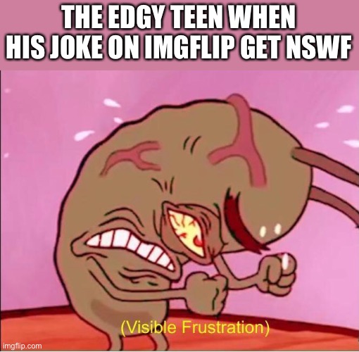 Dank memes | THE EDGY TEEN WHEN HIS JOKE ON IMGFLIP GET NSWF | image tagged in edgy,dank memes,funny,gifs | made w/ Imgflip meme maker