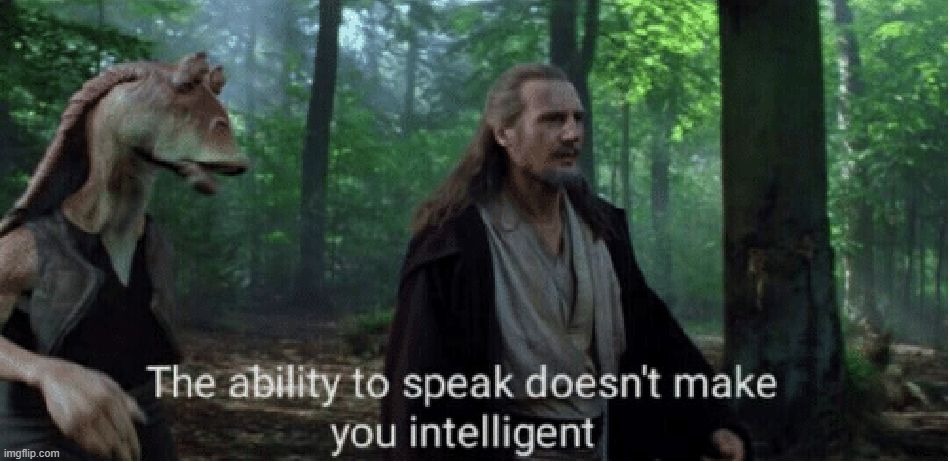 Me and fondue are holding a contest to see who can caption this meme the best, The winner will get five pages of upvotes from me | image tagged in star wars prequel qui-gon ability to speak | made w/ Imgflip meme maker