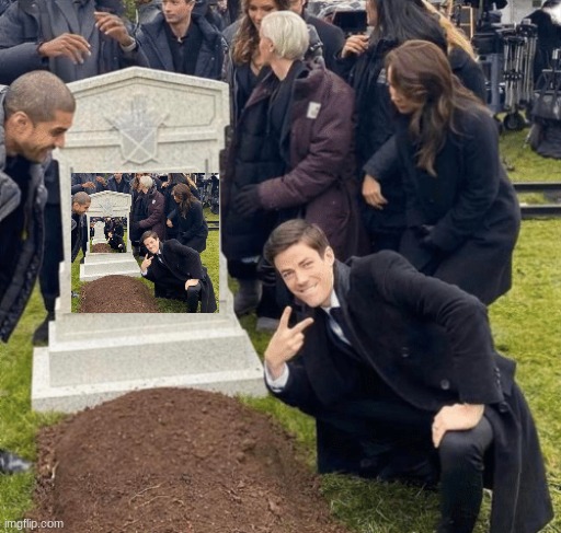 Grant Gustin over grave | image tagged in grant gustin over grave | made w/ Imgflip meme maker