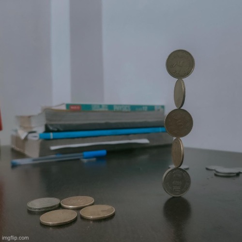 u/aditya19879 Spends 2 days trying to combine 5 coins with each other. | made w/ Imgflip meme maker