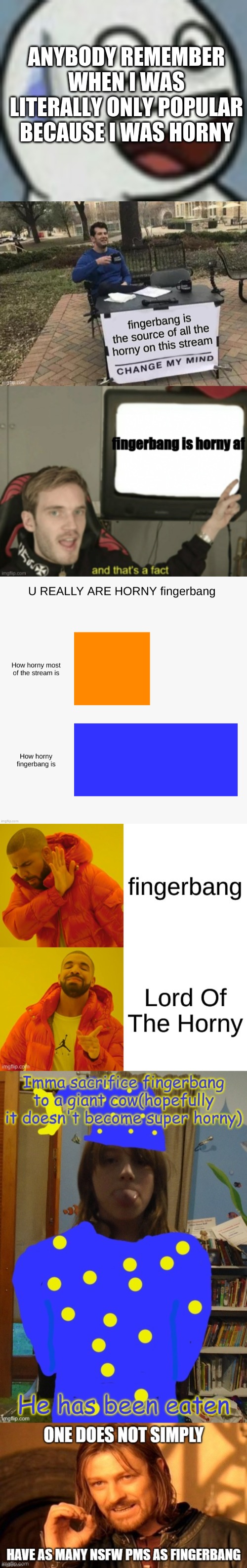 good times | ANYBODY REMEMBER WHEN I WAS LITERALLY ONLY POPULAR BECAUSE I WAS HORNY | made w/ Imgflip meme maker