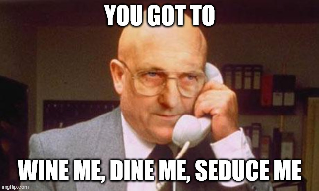 You Got To | YOU GOT TO; WINE ME, DINE ME, SEDUCE ME | image tagged in terry tibbs | made w/ Imgflip meme maker