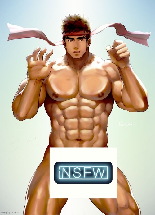Ryu Naked(Censored Version) | image tagged in ryu,naked,street fighter,brawler | made w/ Imgflip meme maker