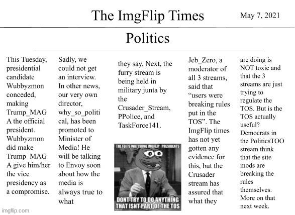 furry stream is on the news | made w/ Imgflip meme maker
