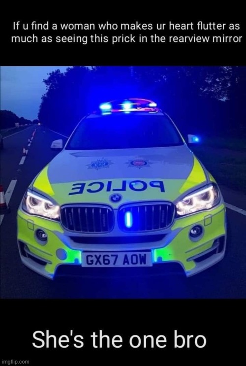 when u know u know | image tagged in police car relationship advice | made w/ Imgflip meme maker