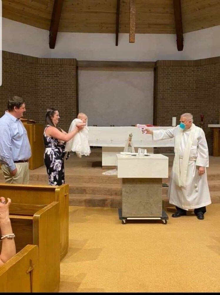 baptism during covid Blank Meme Template