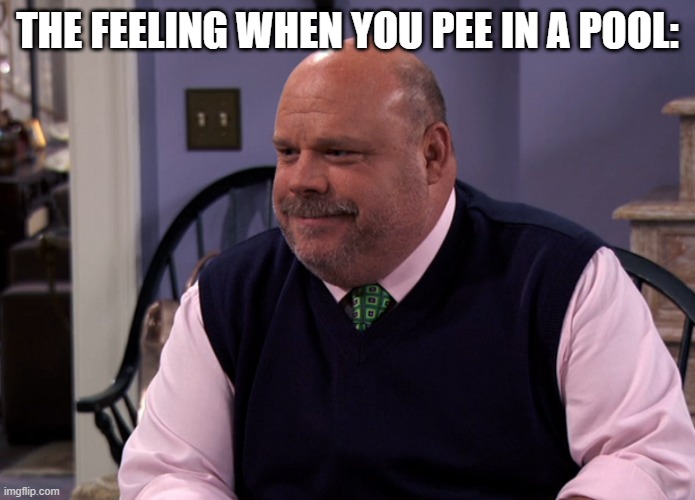  THE FEELING WHEN YOU PEE IN A POOL: | image tagged in funny | made w/ Imgflip meme maker