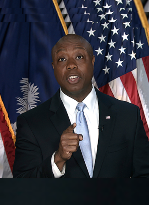 senator tim scott stretched Blank Meme Template