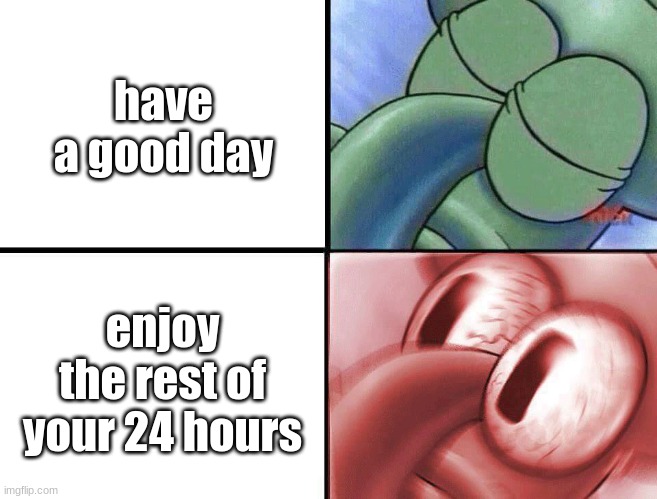 *concerned* | have a good day; enjoy the rest of your 24 hours | image tagged in sleeping squidward | made w/ Imgflip meme maker