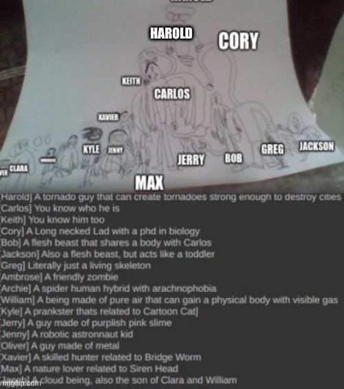 ship some of my first ocs cuz i want to feel pain | HAROLD | image tagged in e | made w/ Imgflip meme maker