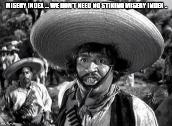 Biden Economy | MISERY INDEX ... WE DON'T NEED NO STIKING MISERY INDEX .. | image tagged in sad joe biden | made w/ Imgflip meme maker