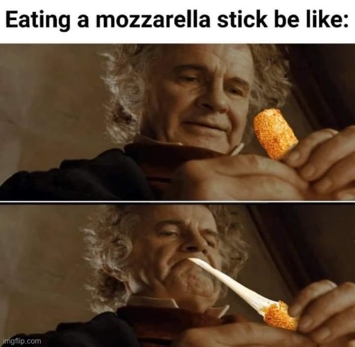 after all why not | image tagged in eating a mozzarella stick,this is beyond science,repost,eating,eat,reposts are awesome | made w/ Imgflip meme maker
