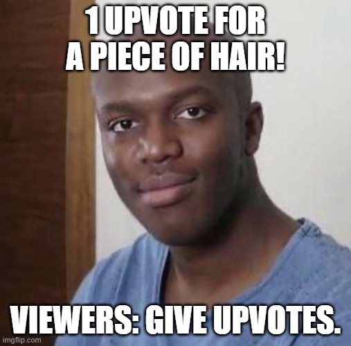 Baldski | 1 UPVOTE FOR A PIECE OF HAIR! VIEWERS: GIVE UPVOTES. | image tagged in baldski | made w/ Imgflip meme maker
