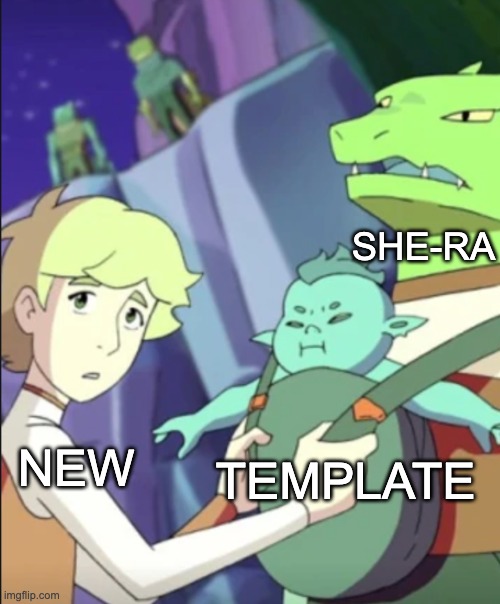 Make something candy-colored | SHE-RA; TEMPLATE; NEW | image tagged in kyle rogelio evil baby | made w/ Imgflip meme maker