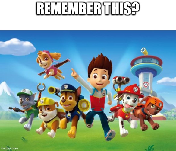 Paw Patrol  | REMEMBER THIS? | image tagged in paw patrol | made w/ Imgflip meme maker