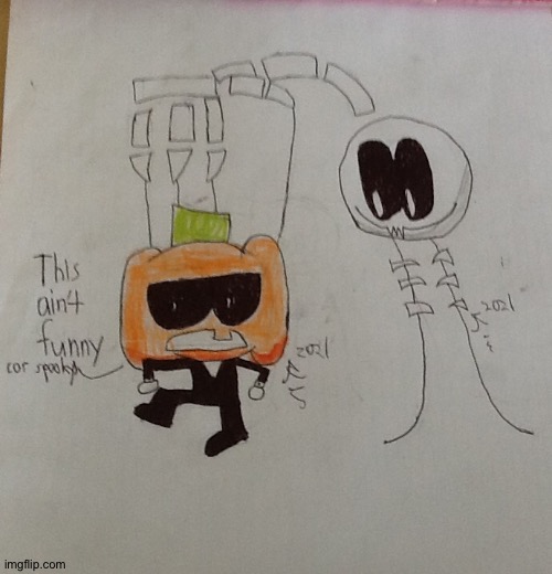 spooky | image tagged in spooky month,sr pelo,friday night funkin,drawings | made w/ Imgflip meme maker