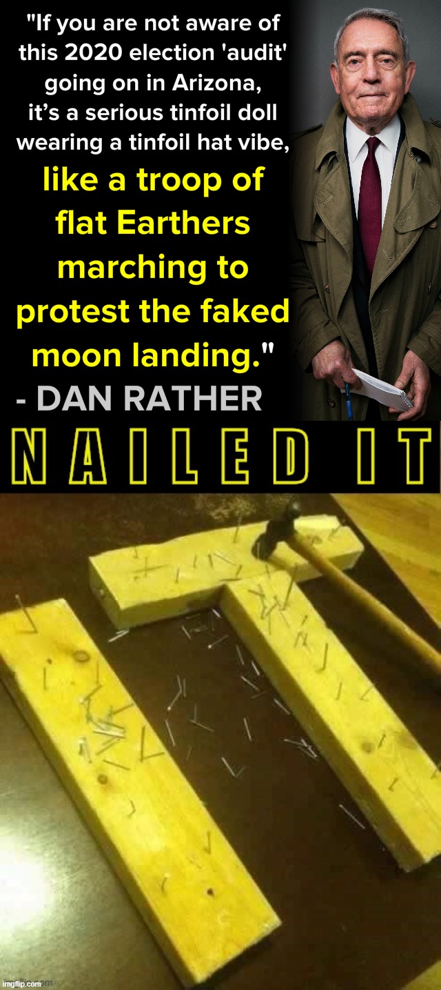 Troll of the Day: The QAnoner fly-by-night company "recounting" the votes in Arizona. | image tagged in qanon arizona audit,nailed it w/ text yellow border | made w/ Imgflip meme maker