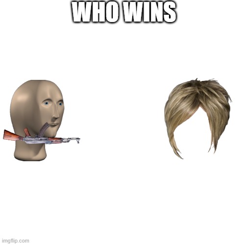 Blank Transparent Square Meme | WHO WINS | image tagged in memes,blank transparent square | made w/ Imgflip meme maker